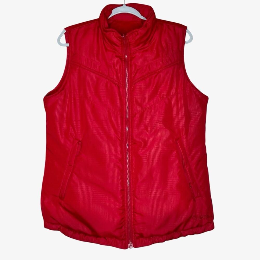 Gander Mountain Womens Down Reversible Red Puffer Vest Size M Outdoor Casual - Picture 3 of 9